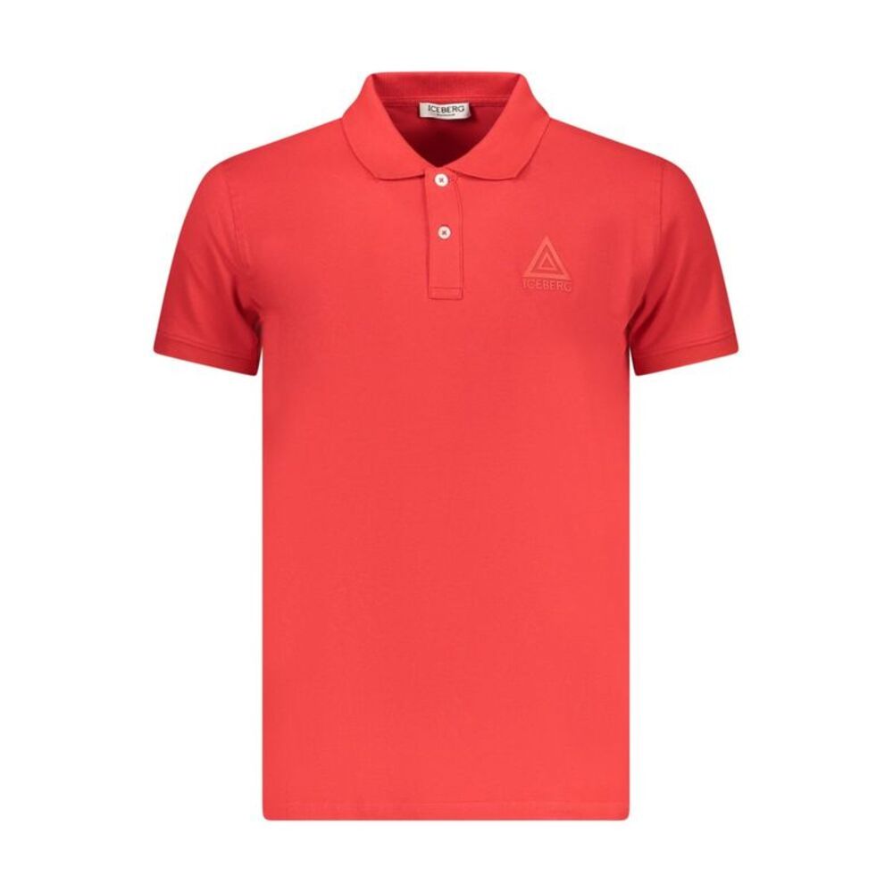Iceberg Rosso Cotton Mens Polo Men's Shirt
